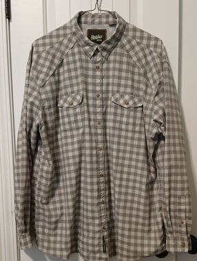 Howler Brothers Beige and White Plaid Button-Up Shirt